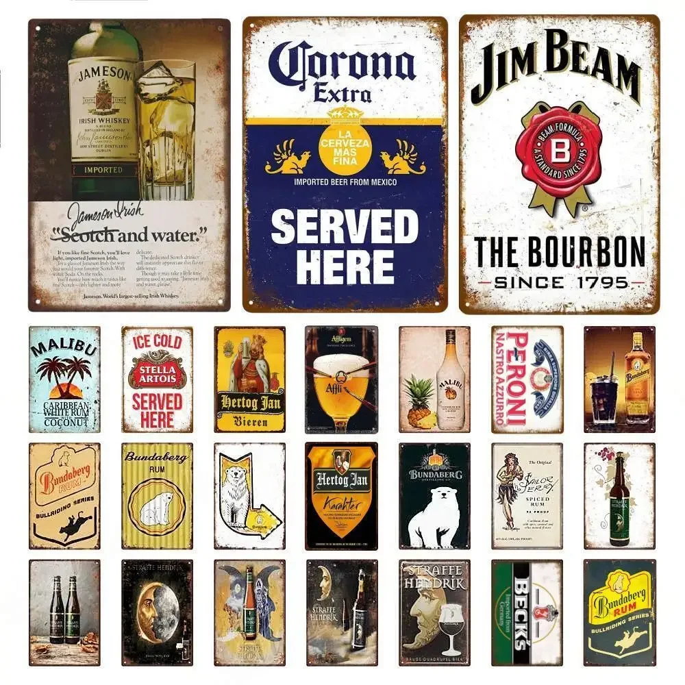 Wine Beer Brand - Cartel de Metal de marca de
