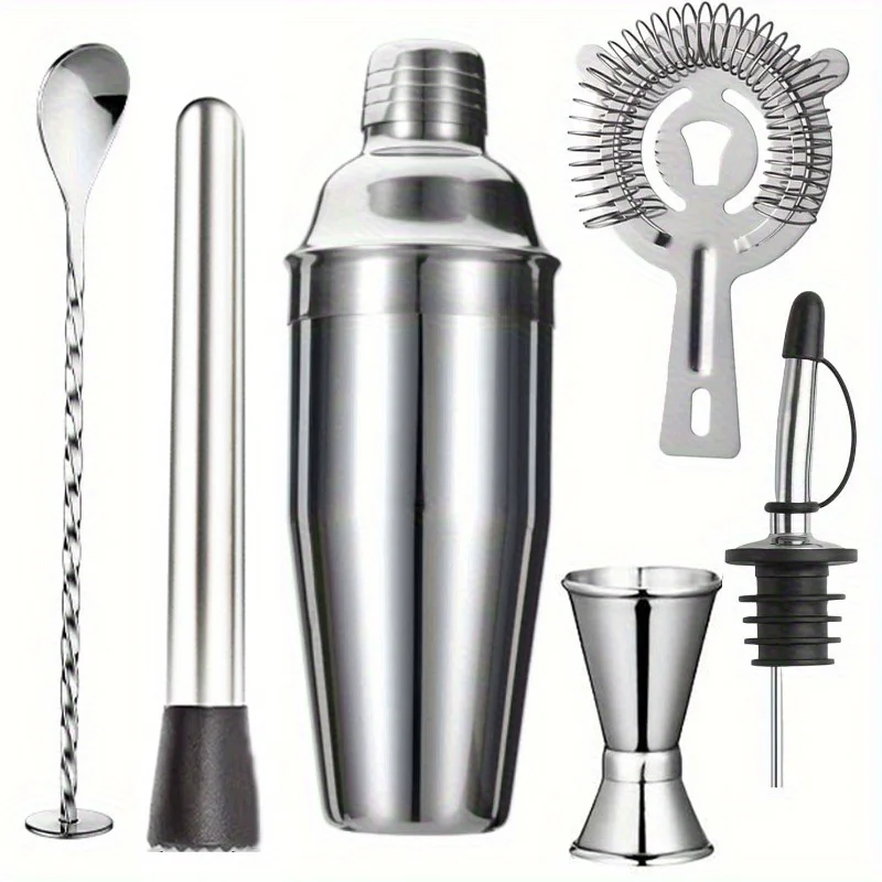 Muddler Cocktail Bar - Juego de Coctelera de Acero Inoxidable