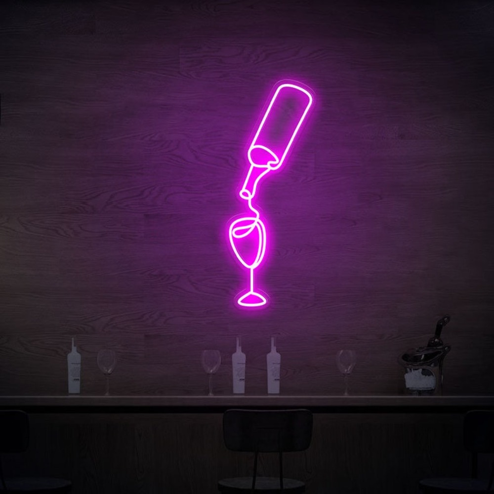 Luces Led de neón para vino, d - Wine Beer Store reseña y precio