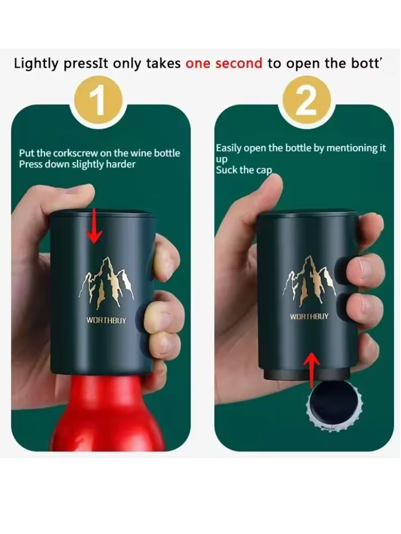 Abridor automático de botellas - Wine In Beer Bottle reseña y precio
