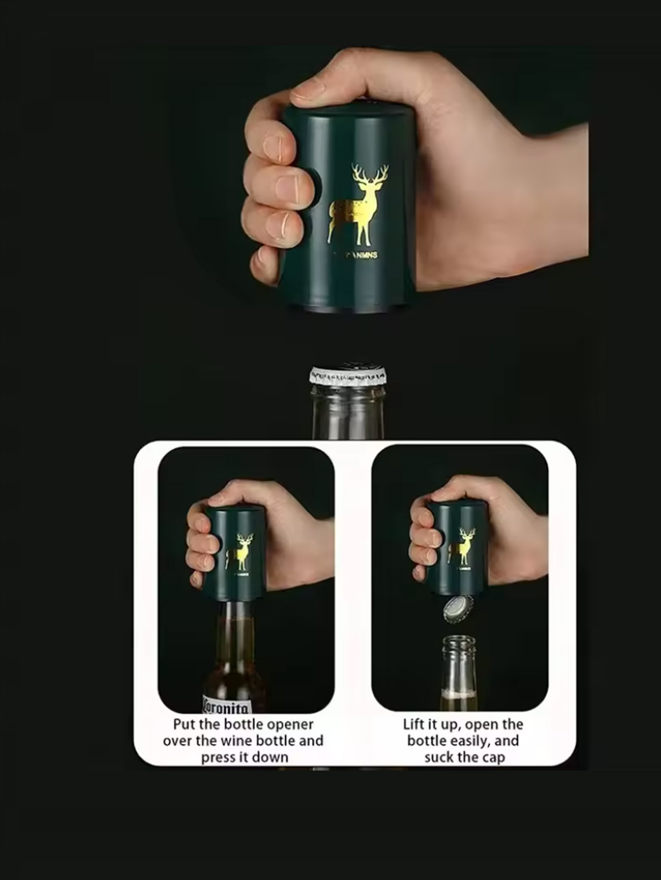 Abridor automático de botellas - Wine In Beer Bottle reseña y precio