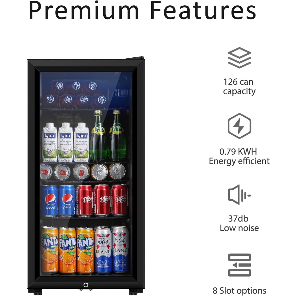 Refrigerador de bebidas, minir - Wine Beer Fridge reseña y precio